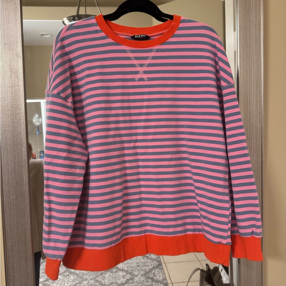 EUC Striped Pullover - L